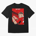 Antony Oversized T-Shirt Embrace Match Day Hype around FIFA World Cup 2026, Messi, CR7 and Mbappe, Brazil, Portugal and Argentina, Football Festival Excitement, Trophy Ambitions, Country Rivalries and Star Player Buzz; Perfect for Fans, Collectors,