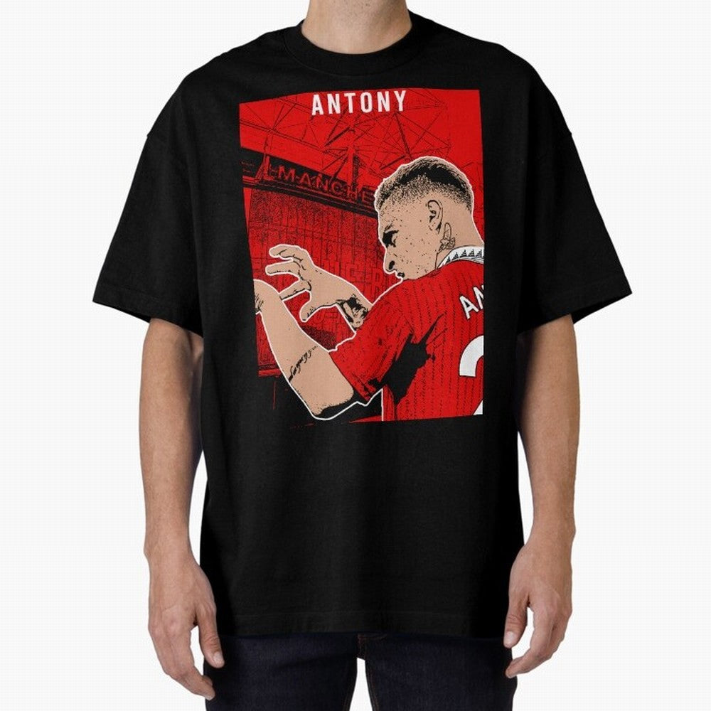Antony Oversized T-Shirt Embrace Match Day Hype around FIFA World Cup 2026, Messi, CR7 and Mbappe, Brazil, Portugal and Argentina, Football Festival Excitement, Trophy Ambitions, Country Rivalries and Star Player Buzz; Perfect for Fans, Collectors,