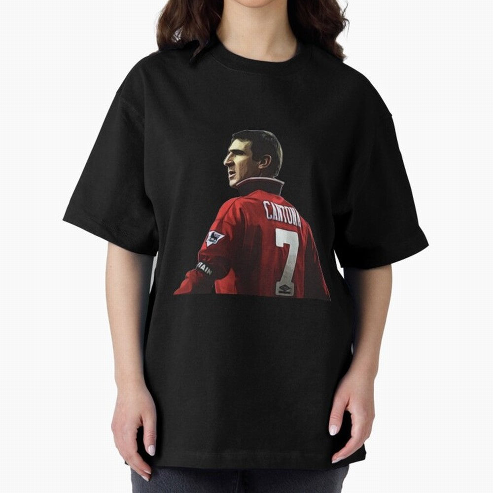 King of Manchester Eric Cantona Oversized T-Shirt Celebrate Global Passion for Match Day Hype around FIFA World Cup 2026 Group Stage, Messi, Neymar and Mbappe, Netherlands, Championship Spirit, Famous Goals, Roaring Crowds and International
