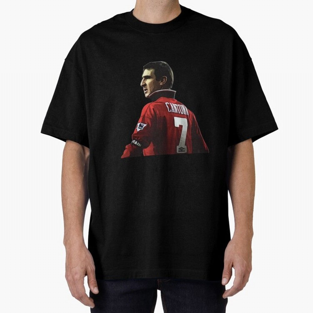 King of Manchester Eric Cantona Oversized T-Shirt Celebrate Global Passion for Match Day Hype around FIFA World Cup 2026 Group Stage, Messi, Neymar and Mbappe, Netherlands, Championship Spirit, Famous Goals, Roaring Crowds and International