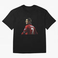 King of Manchester Eric Cantona Oversized T-Shirt Celebrate Global Passion for Match Day Hype around FIFA World Cup 2026 Group Stage, Messi, Neymar and Mbappe, Netherlands, Championship Spirit, Famous Goals, Roaring Crowds and International