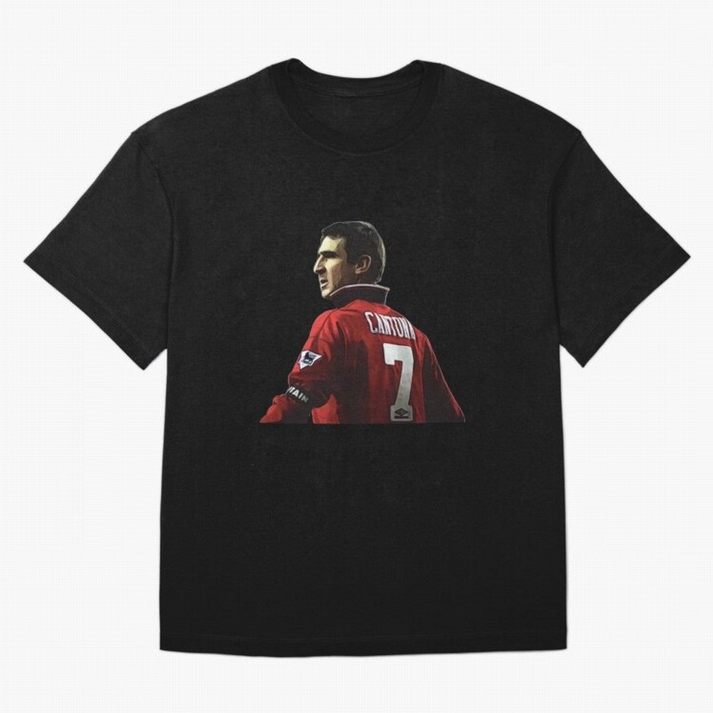 King of Manchester Eric Cantona Oversized T-Shirt Celebrate Global Passion for Match Day Hype around FIFA World Cup 2026 Group Stage, Messi, Neymar and Mbappe, Netherlands, Championship Spirit, Famous Goals, Roaring Crowds and International