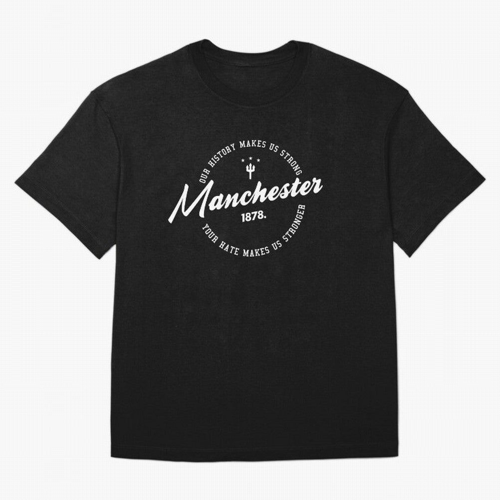 Mancester United Quotes Oversized T-Shirt Celebrate the Road through FIFA World Cup 2026 Group Stage Spirit, Inspired by Spain and Netherlands, Haaland and Mbappe, Sports Nostalgia, International Competition, Famous Players and Unforgettable