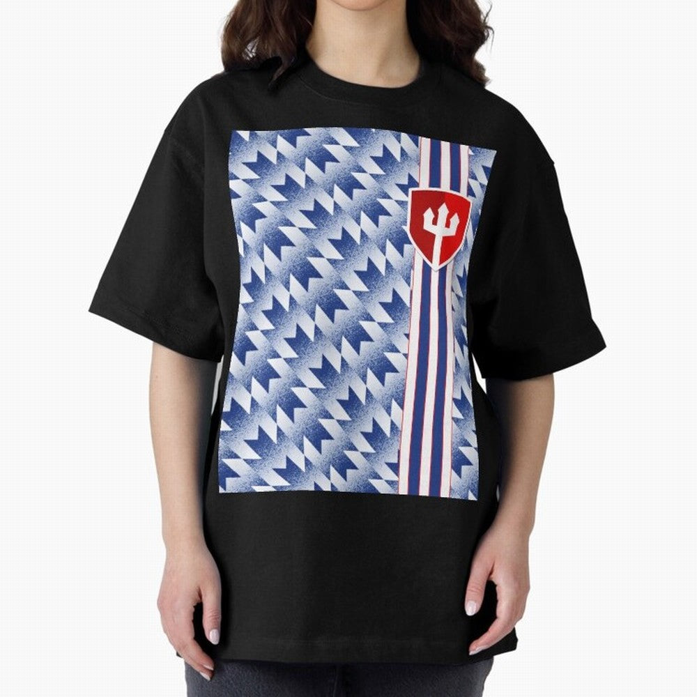 Manchester United 94 Away Jersey Pattern Oversized T-Shirt Bring International Match Energy to FIFA World Cup 2026 for Fans of Mbappe and Neymar and Argentina, Bringing Stadium Chants, National Pride, Trophy Dreams and Unforgettable Football