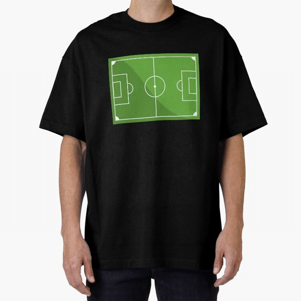Football Pitch Oversized T-Shirt Celebrate the FIFA World Cup 2026 Group Stage Journey through CR7 Highlights, Portugal, Spain and Germany Pride, Match Day Excitement, Supporter Culture, Golden Goals and Global Football Passion; Made for Die Hard