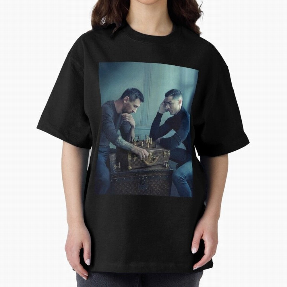 Messi and Ronaldo Chess Shirt, Vintage Lionel Messi Shirt, Lionel Messi Sweatshirt, Messi Hoodie, Retro Messi Hoodie Oversized T-Shirt Support Iconic Players in FIFA World Cup 2026 for Fans of Mbappe and Neymar and Argentina, Bringing Champion