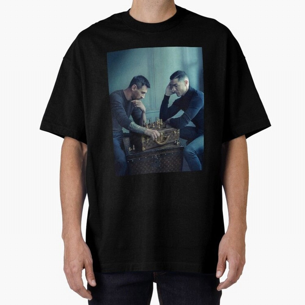 Messi and Ronaldo Chess Shirt, Vintage Lionel Messi Shirt, Lionel Messi Sweatshirt, Messi Hoodie, Retro Messi Hoodie Oversized T-Shirt Support Iconic Players in FIFA World Cup 2026 for Fans of Mbappe and Neymar and Argentina, Bringing Champion