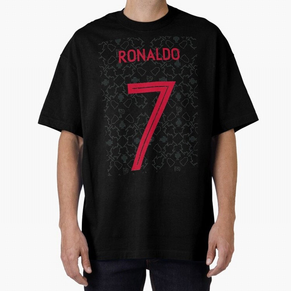 Christiano Ronaldo Portugal Away Jersey 2020 Oversized T-Shirt Show Your Love for Global Football Passion for FIFA World Cup 2026, Made for Haaland and Mbappe, Argentina and Brazil, Tournament Hype, Historic Matchups, Family Viewing Parties and