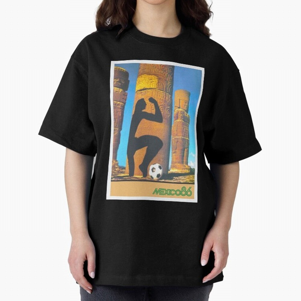 Mexico 86 Oversized T-Shirt Create FIFA World Cup 2026 USA Canada Mexico Made for Mbappe, England and Germany Energy, Championship Spirit, Famous Goals, Roaring Crowds and International Football Unity; Made for Collectors Who Enjoy Iconic Players,