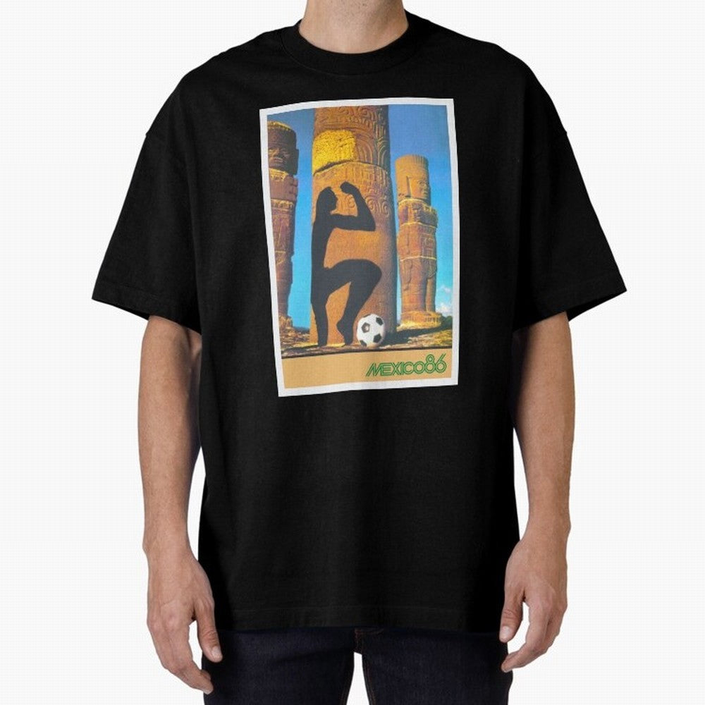 Mexico 86 Oversized T-Shirt Create FIFA World Cup 2026 USA Canada Mexico Made for Mbappe, England and Germany Energy, Championship Spirit, Famous Goals, Roaring Crowds and International Football Unity; Made for Collectors Who Enjoy Iconic Players,