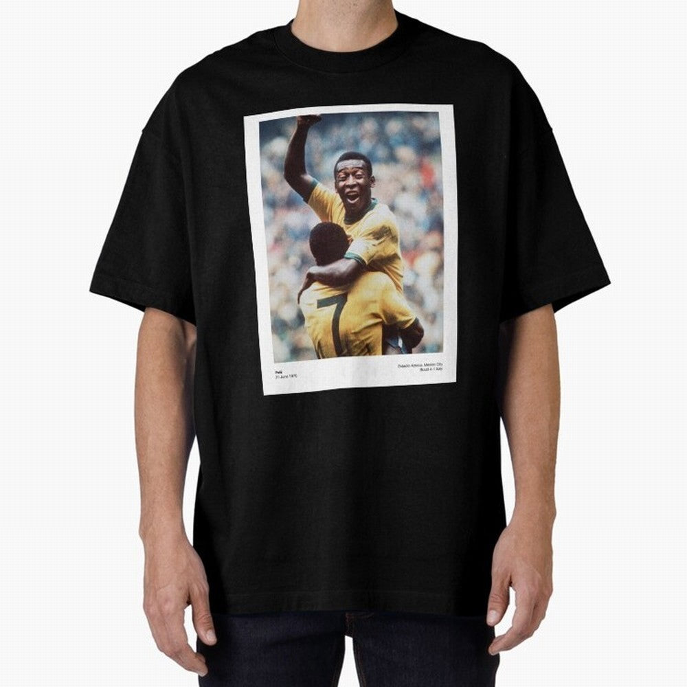 Pele Oversized T-Shirt Carry the Dream of Global Football Passion for FIFA World Cup 2026, Centered on Messi, Neymar and Mbappe, Argentina and Brazil, Fan Favorite Moments, National Team Passion, Big Match Drama and Soccer History; Great for