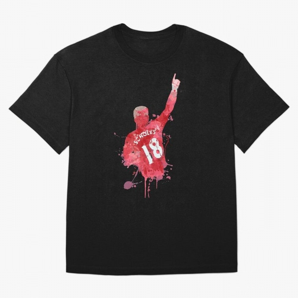 Paul Scholes Manchester United Legend Art Oversized T-Shirt Join the Global Buzz around Match Day Hype around FIFA World Cup 2026, Messi and Cristiano Ronaldo, England, France and Netherlands, Retro Football Energy, Iconic Rivalries, Trophy Chase