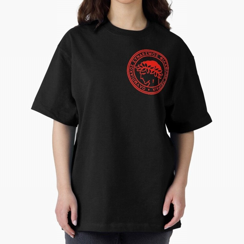 Olympiakos FC Oversized T-Shirt Join the Countdown to FIFA World Cup 2026 USA Canada Mexico for Fans of CR7 and Brazil, Bringing Vintage Soccer Flavor, Modern Football Stars, National Flags and Final Night Emotion; Made for Die Hard Supporters,