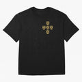 Quinas Portugal Gold B Oversized T-Shirt Fuel Your Fan Pride for Global Football Passion for FIFA World Cup 2026 USA Canada Mexico, Capturing Messi, France and Portugal, Championship Spirit, Famous Goals, Roaring Crowds and International Football