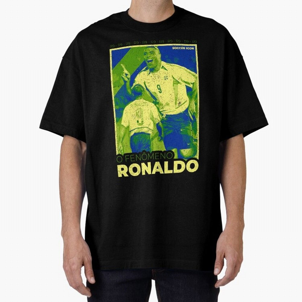 Ronaldo - Street Art - Soccer Icons Oversized T-Shirt Carry the Dream of FIFA World Cup 2026 Spirit, Built around England, Haaland, Tournament Hype, Historic Matchups, Family Viewing Parties and Global Sports Pride; Created for Match Day Parties,