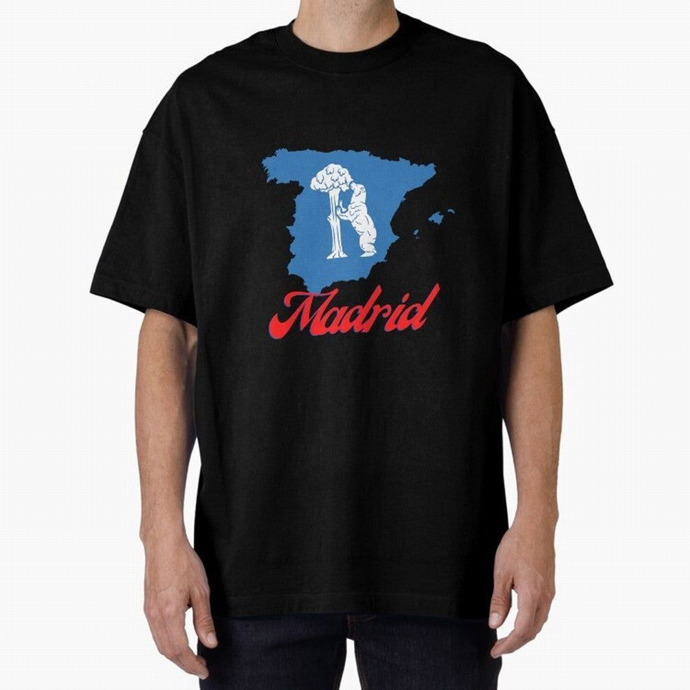Madrid Bear Strawberry Tree Oversized T-Shirt Cheer for FIFA World Cup 2026 USA Canada Mexico Highlighting Cristiano Ronaldo, Haaland and CR7, England and Germany Energy, Game Day Rituals, Football Legends, Country Pride and the Road to the Final;