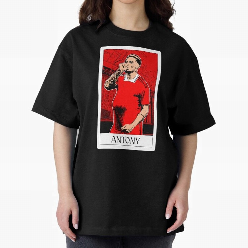 Antony Oversized T-Shirt Honor the Football Icons of FIFA World Cup 2026 Spirit, Inspired by England and Germany, Neymar, Haaland and Cristiano Ronaldo, Retro Football Energy, Iconic Rivalries, Trophy Chase Drama and Stadium Atmosphere; Perfect for