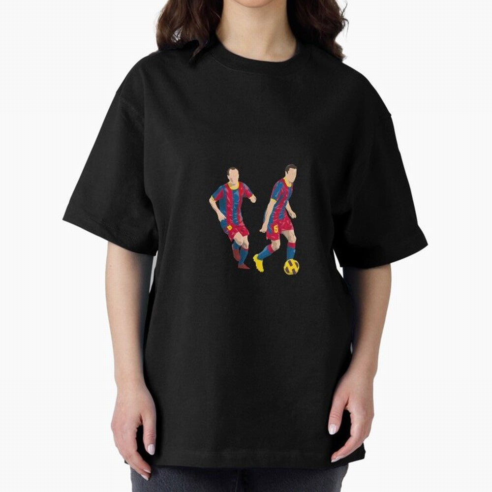Andres Iniesta and Xavi Minimalist Oversized T-Shirt Keep Football History Alive during Match Day Hype around FIFA World Cup 2026 USA Canada Mexico, CR7 and Messi, Spain and Netherlands, Football History, Final Match Energy, Crowd Noise and Once in