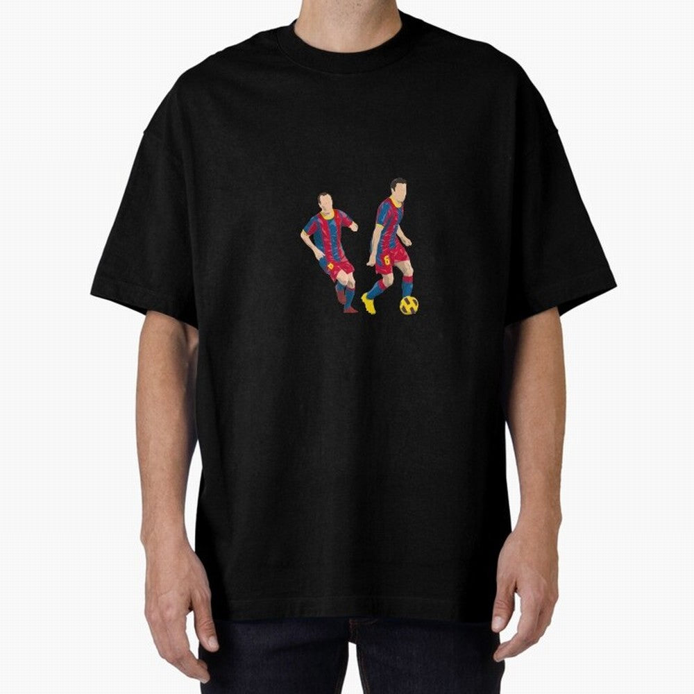 Andres Iniesta and Xavi Minimalist Oversized T-Shirt Keep Football History Alive during Match Day Hype around FIFA World Cup 2026 USA Canada Mexico, CR7 and Messi, Spain and Netherlands, Football History, Final Match Energy, Crowd Noise and Once in