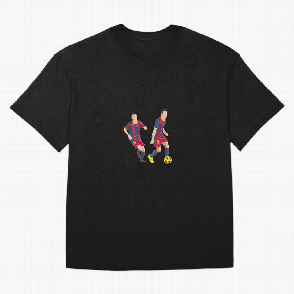 Andres Iniesta and Xavi Minimalist Oversized T-Shirt Keep Football History Alive during Match Day Hype around FIFA World Cup 2026 USA Canada Mexico, CR7 and Messi, Spain and Netherlands, Football History, Final Match Energy, Crowd Noise and Once in