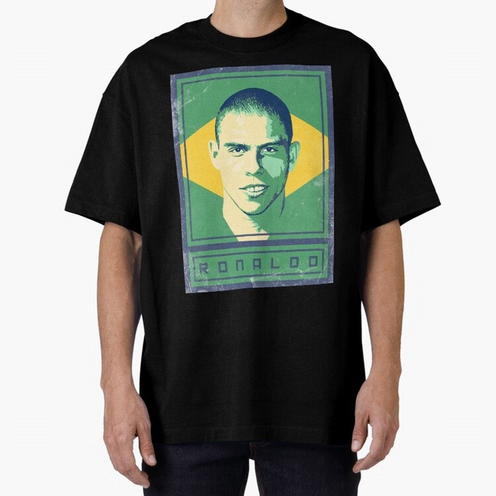 Ronaldo Brasil Oversized T-Shirt Honor the Football Icons of Match Day Hype around FIFA World Cup 2026 Group Stage, Haaland and Mbappe, Germany, Football History, Final Match Energy, Crowd Noise and Once in a Lifetime Moments; Great for Supporters