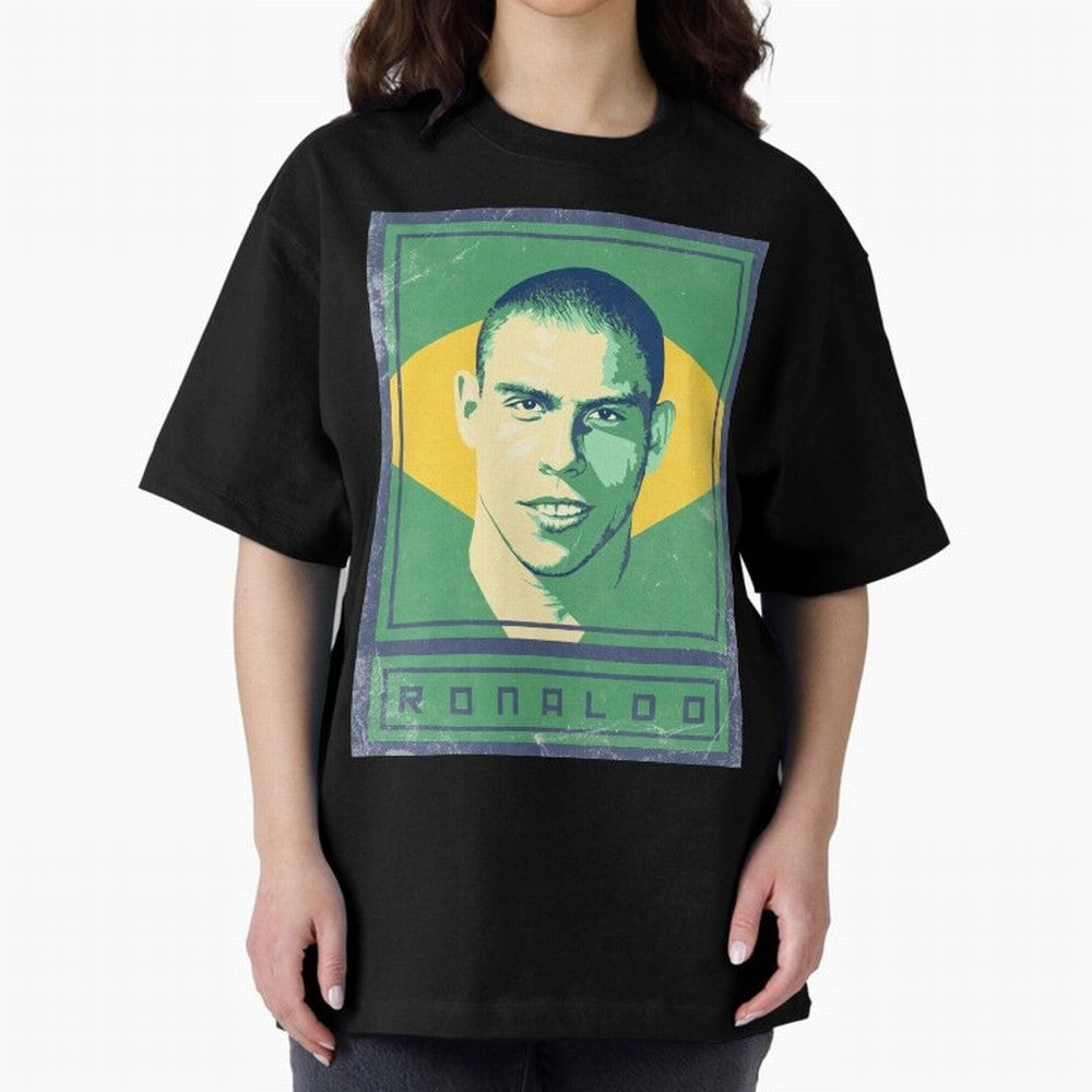 Ronaldo Brasil Oversized T-Shirt Honor the Football Icons of Match Day Hype around FIFA World Cup 2026 Group Stage, Haaland and Mbappe, Germany, Football History, Final Match Energy, Crowd Noise and Once in a Lifetime Moments; Great for Supporters