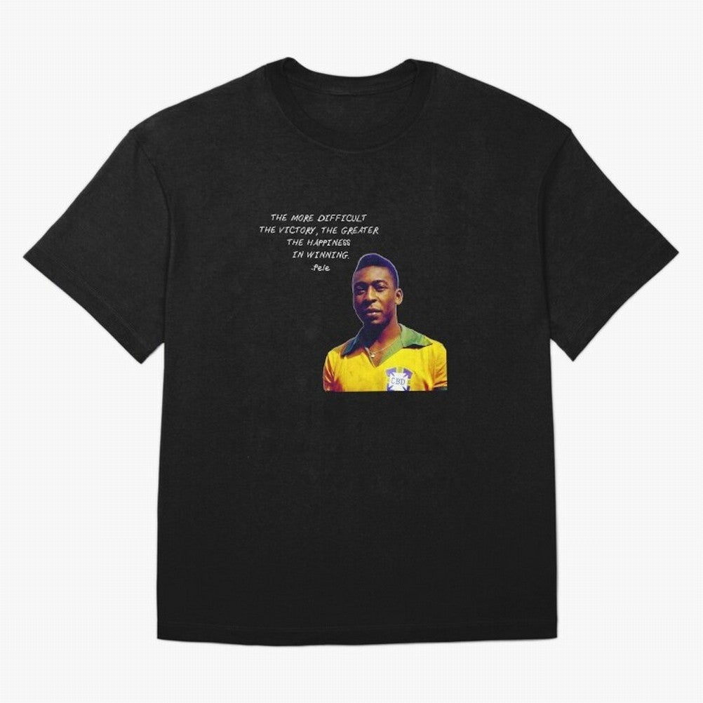 Pele Quote Oversized T-Shirt Bring a Champion Mindset to Match Day Hype around FIFA World Cup 2026 USA Canada Mexico, CR7 and Messi, Germany, Football History, Final Match Energy, Crowd Noise and Once in a Lifetime Moments; Made for Die Hard