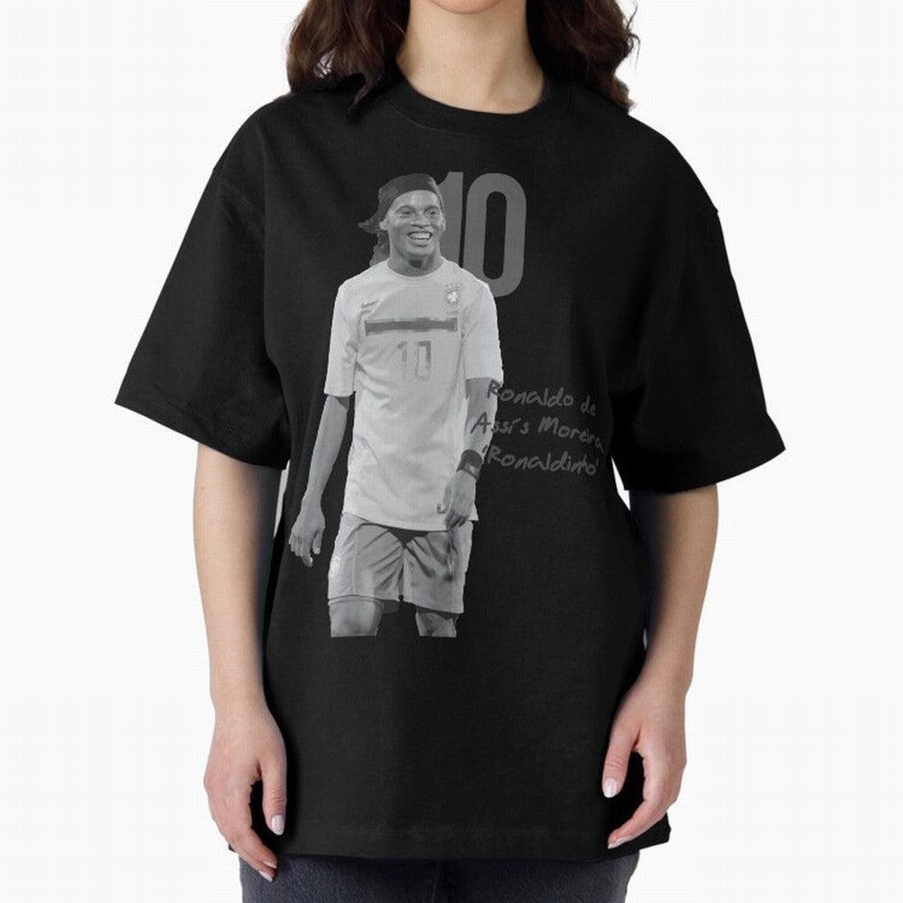 Ronaldo de Assis Moreira Ronaldinho Oversized T-Shirt Stand with FIFA World Cup 2026 USA Canada Mexico Spirit, Filled with Argentina, Messi, Goal Celebration Energy, Supporter Heritage, Football Icons and Worldwide Tournament Joy; Perfect for