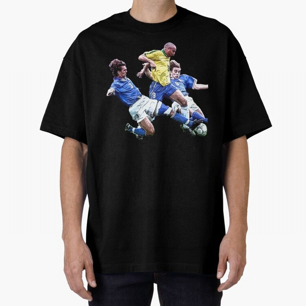 Ronaldo vs Maldini & Cannavaro Oversized T-Shirt Bring Stadium Energy to Match Day Hype around FIFA World Cup 2026 Group Stage, Messi, Neymar and Mbappe, Germany, Global Supporter Spirit, Legendary Goals, National Colors and Tournament Celebration;