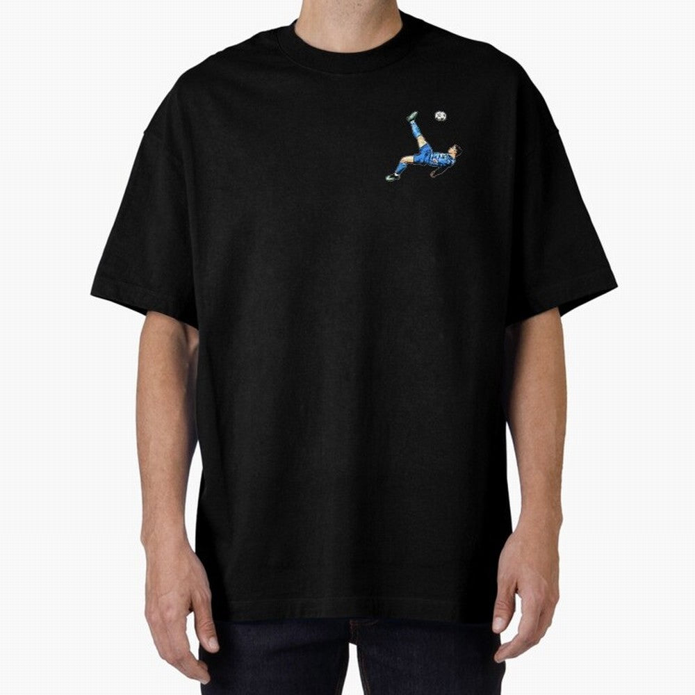 CR7 KICK Oversized T-Shirt Celebrate Golden Goal Energy in FIFA World Cup 2026 Spirit, Celebrating Netherlands, CR7 and Messi, Football History, Final Match Energy, Crowd Noise and Once in a Lifetime Moments; Ideal for Fans Who Follow Messi,