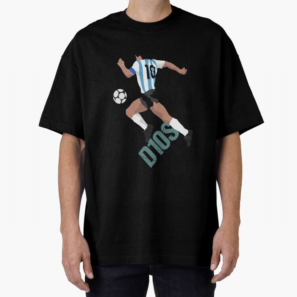 D10S Oversized T-Shirt Show Championship Spirit for FIFA World Cup 2026 for Fans of Mbappe and Neymar and Brazil, Portugal and Argentina, Bringing Classic Soccer Heritage, Championship Pressure, Fan Loyalty and International Pride; Great for