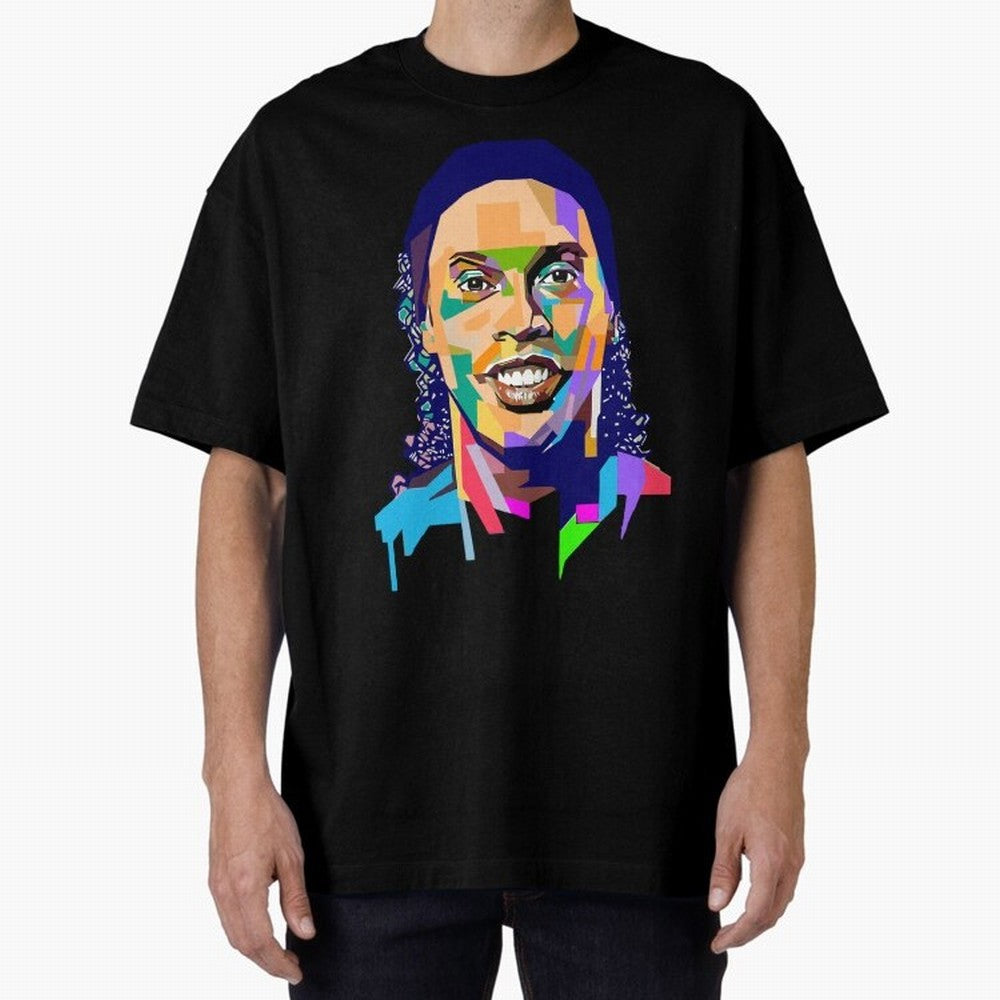 Ronaldinho Oversized T-Shirt Relive Legendary Nights from the FIFA World Cup 2026 USA Canada Mexico Journey through Messi and Cristiano Ronaldo Highlights, England Pride, Game Day Rituals, Football Legends, Country Pride and the Road to the Final;