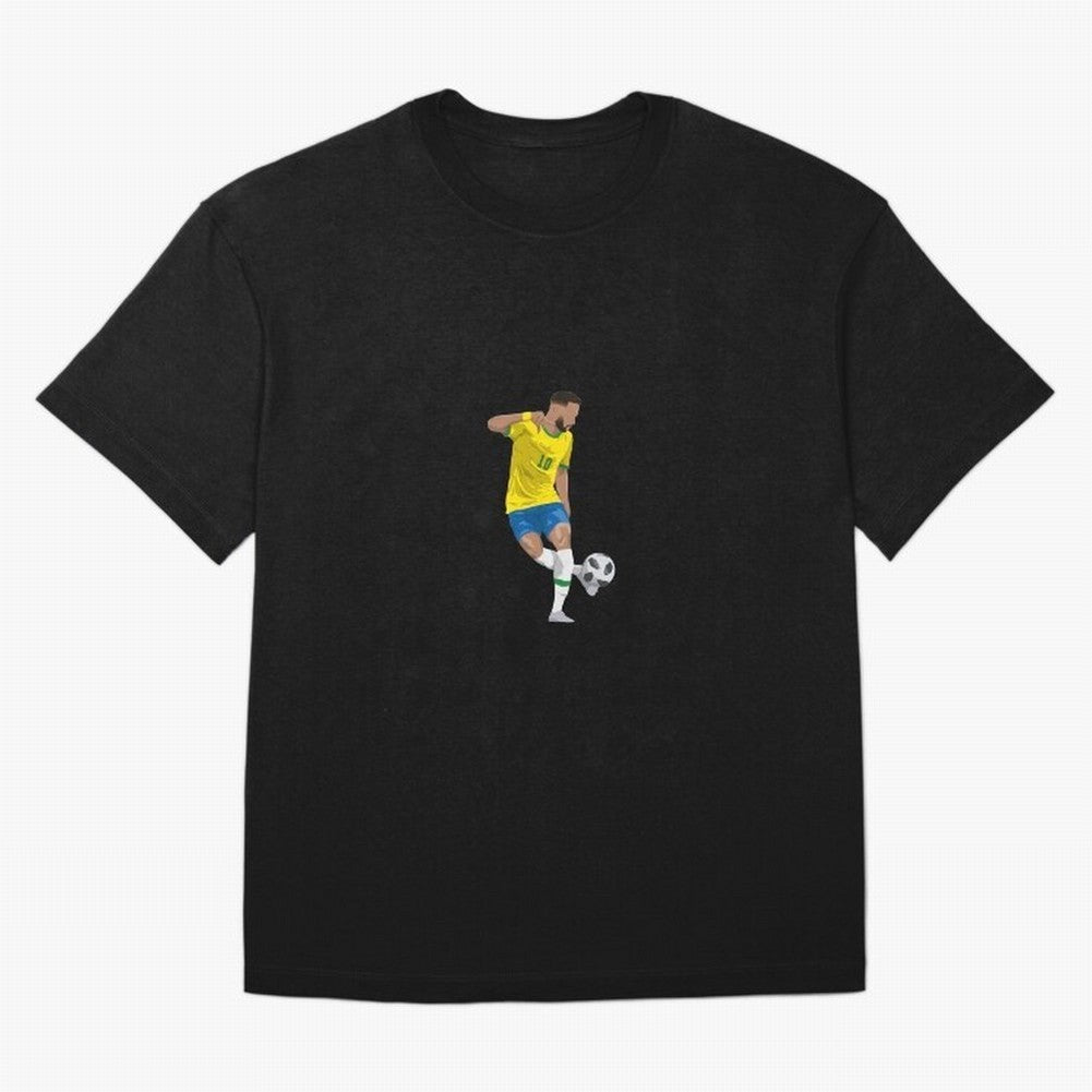 Neymar JR Minimalist Oversized T-Shirt Capture Stadium Memories from FIFA World Cup 2026 for Fans of Haaland and Mbappe and England, France and Netherlands, Bringing Tournament Hype, Historic Matchups, Family Viewing Parties and Global Sports