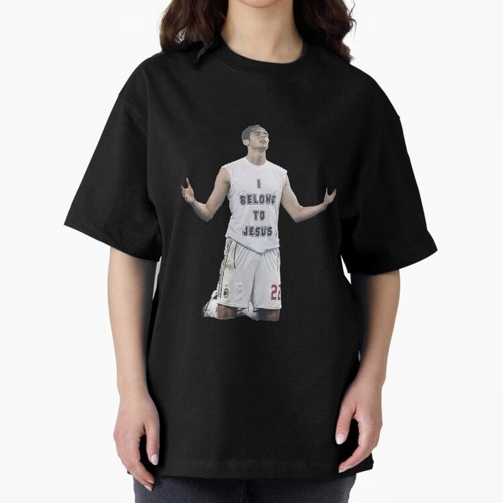 Ricardo Kaka wearing  I belong to Jesus  t-shirt sticker for football lovers Oversized T-Shirt Show Fan Pride Across the FIFA World Cup 2026 Group Stage Journey through Haaland Highlights, Germany Pride, Worldwide Fan Energy, Dramatic Goals,