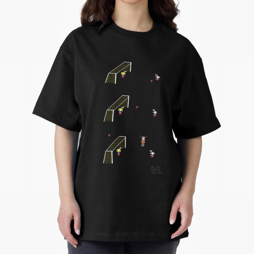 Penalty miss Oversized T-Shirt Carry the Colors and Pride of Global Football Passion for FIFA World Cup 2026 Group Stage, Celebrating Haaland, Brazil, Portugal and Argentina, Vintage Soccer Flavor, Modern Football Stars, National Flags and Final