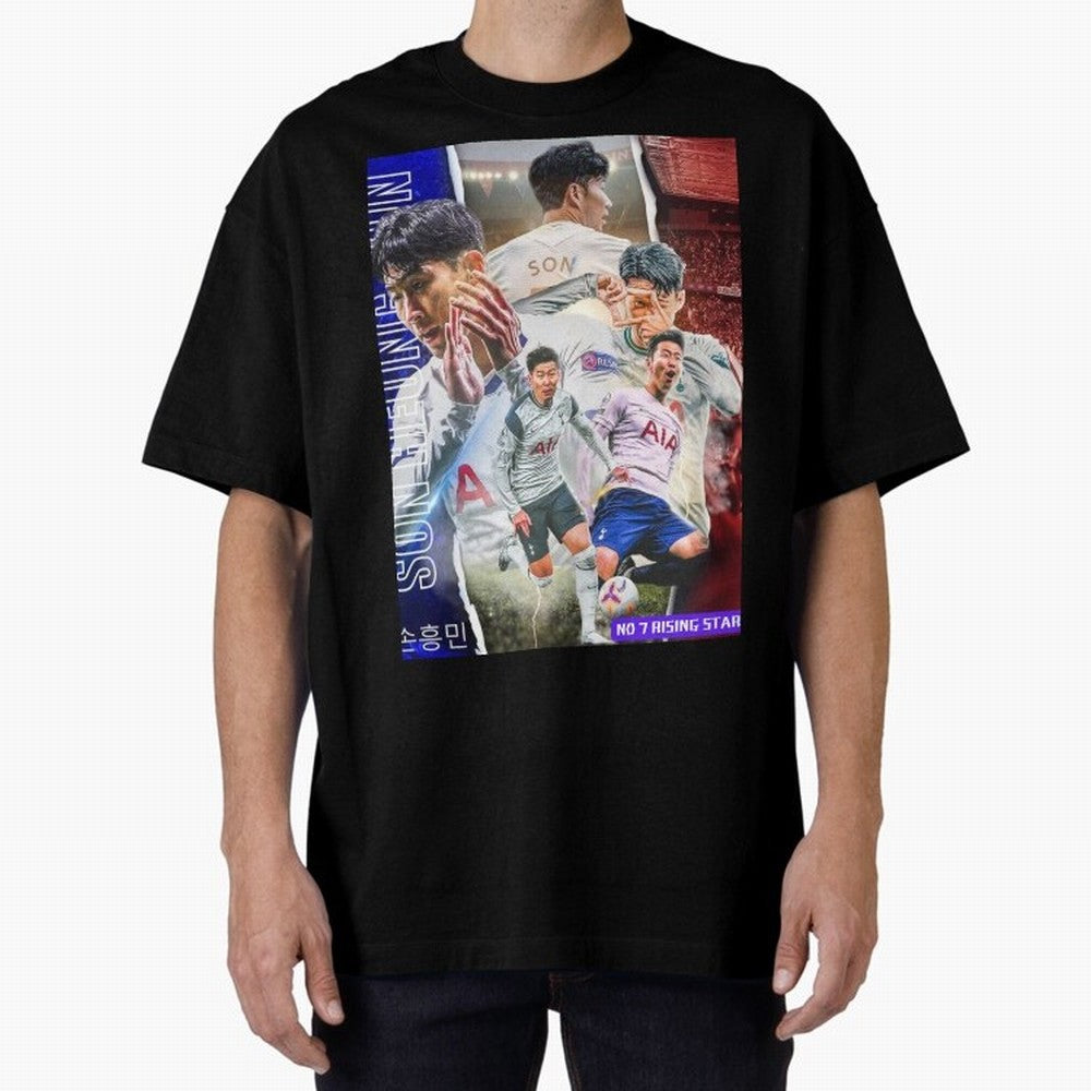 THE 7 STAR SON HEUNG MIN SPECIAL ON REDBUBBLE Oversized T-Shirt Bring FIFA World Cup 2026 Group Stage Connected to Cristiano Ronaldo, Haaland and CR7, France and Portugal Energy, Football Passion, Legendary Performances, Festival Vibes and