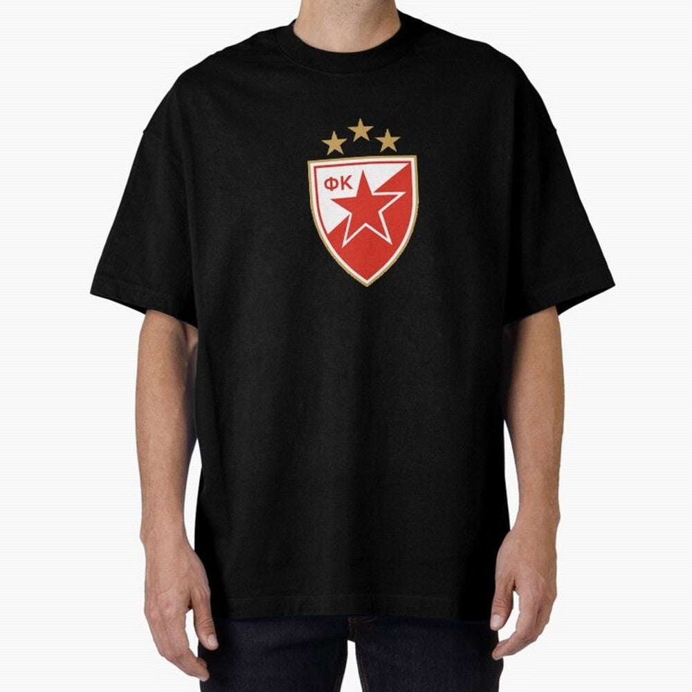 red star Oversized T-Shirt Celebrate Soccer Greatness during FIFA World Cup 2026 Group Stage Spirit, Built around Portugal, Spain and Germany, Cristiano Ronaldo, Retro Football Energy, Iconic Rivalries, Trophy Chase Drama and Stadium Atmosphere;