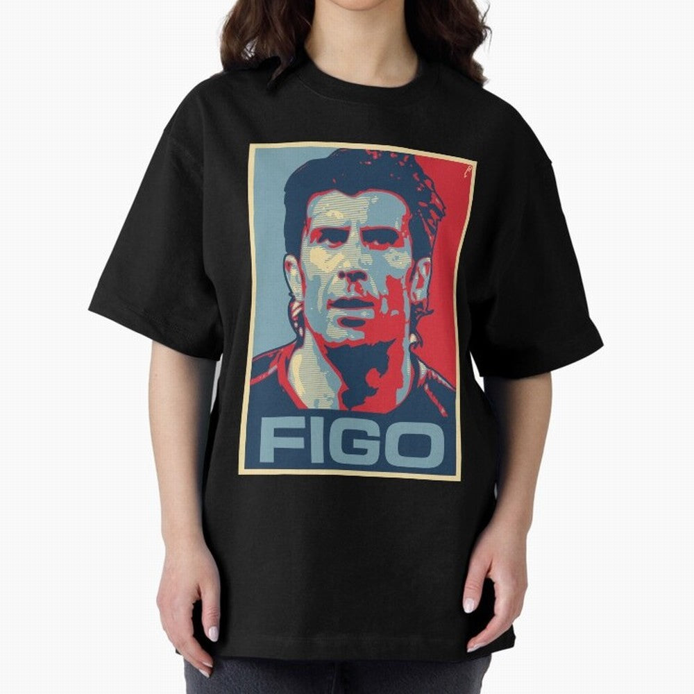 Figo Oversized T-Shirt Stand Proud for the FIFA World Cup 2026 USA Canada Mexico Journey through Messi and Cristiano Ronaldo Highlights, England and Germany Pride, Football Passion, Legendary Performances, Festival Vibes and Supporter Community;