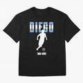 Diego 1960-2020 Oversized T-Shirt Celebrate Rivalries and Pride in Global Football Passion for FIFA World Cup 2026 USA Canada Mexico, with Neymar, England, France and Netherlands, Football Festival Excitement, Trophy Ambitions, Country Rivalries