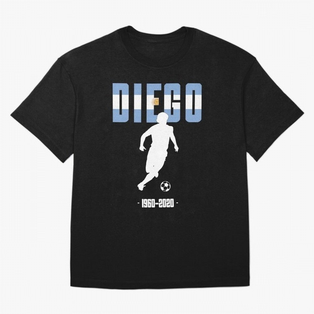 Diego 1960-2020 Oversized T-Shirt Celebrate Rivalries and Pride in Global Football Passion for FIFA World Cup 2026 USA Canada Mexico, with Neymar, England, France and Netherlands, Football Festival Excitement, Trophy Ambitions, Country Rivalries