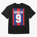 Barcelona Vintage Shirt 1995 Ronaldo 9 Oversized T-Shirt Honor the Beautiful Game during Global Football Passion for FIFA World Cup 2026, Built around Haaland, Spain, Sports Nostalgia, International Competition, Famous Players and Unforgettable
