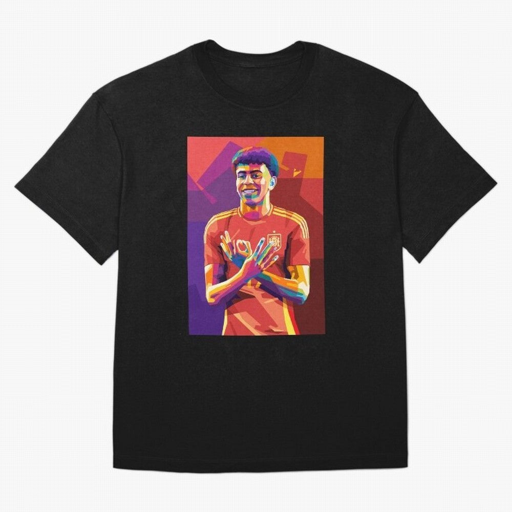 Lamine Yamal Spain Oversized T-Shirt Share the Excitement of Global Football Passion for FIFA World Cup 2026, Celebrating Neymar, Spain, Vintage Soccer Flavor, Modern Football Stars, National Flags and Final Night Emotion; Ideal for Football Dads,