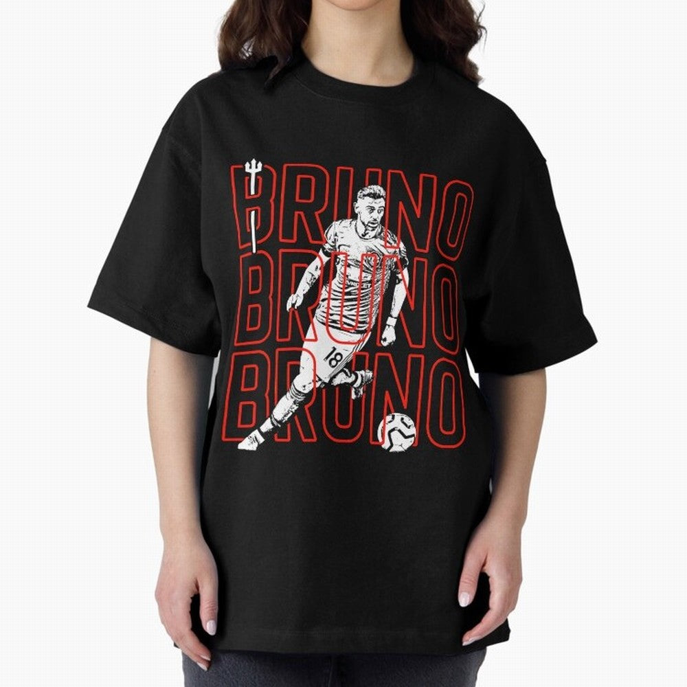 Bruno Fernandes - Manchester United Oversized T-Shirt Enjoy the Biggest Football Party of FIFA World Cup 2026 USA Canada Mexico for Fans of Mbappe and Neymar and England, France and Netherlands, Bringing Game Day Rituals, Football Legends, Country