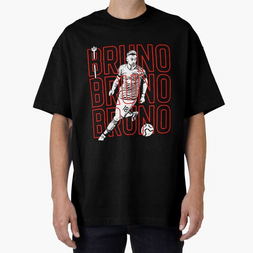 Bruno Fernandes - Manchester United Oversized T-Shirt Enjoy the Biggest Football Party of FIFA World Cup 2026 USA Canada Mexico for Fans of Mbappe and Neymar and England, France and Netherlands, Bringing Game Day Rituals, Football Legends, Country