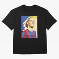Ronaldinho in Pop Art Portrait Style Oversized T-Shirt Share the Excitement of FIFA World Cup 2026 Group Stage Spirit, Celebrating Germany, Mbappe, Global Supporter Spirit, Legendary Goals, National Colors and Tournament Celebration; Great for