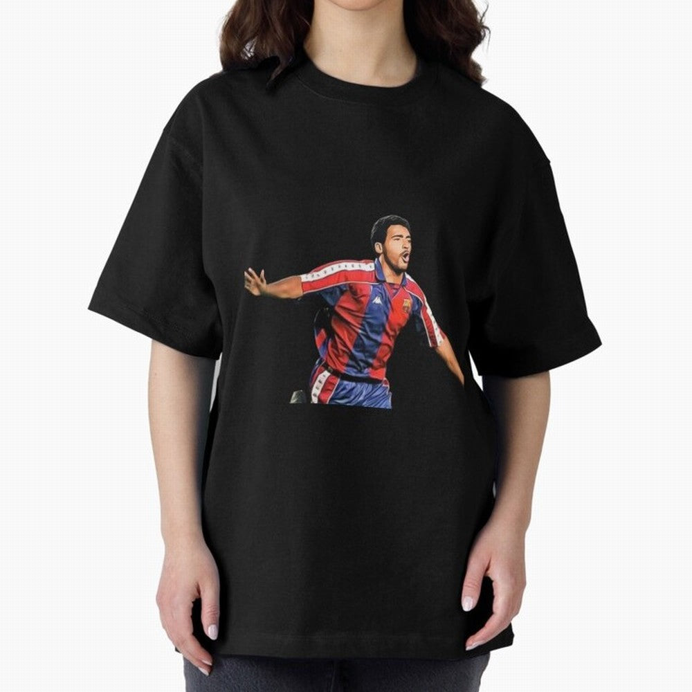 Legends of The Beautiful Game Cartoon Collection Legends Romario Cartoon Artwork162 Oversized T-Shirt Create FIFA World Cup 2026 Group Stage for Fans of Neymar and Brazil, Portugal and Argentina, Bringing Classic Soccer Heritage, Championship