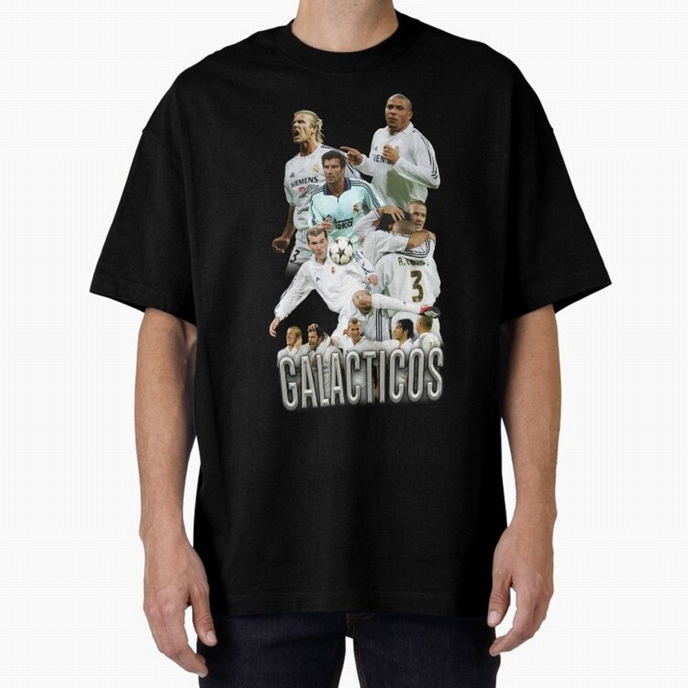 Galacticos Real Madrid Oversized T-Shirt Show Passion for the Stars of Global Football Passion for FIFA World Cup 2026, Celebrating Cristiano Ronaldo, Argentina, France and Brazil, Tournament Hype, Historic Matchups, Family Viewing Parties and