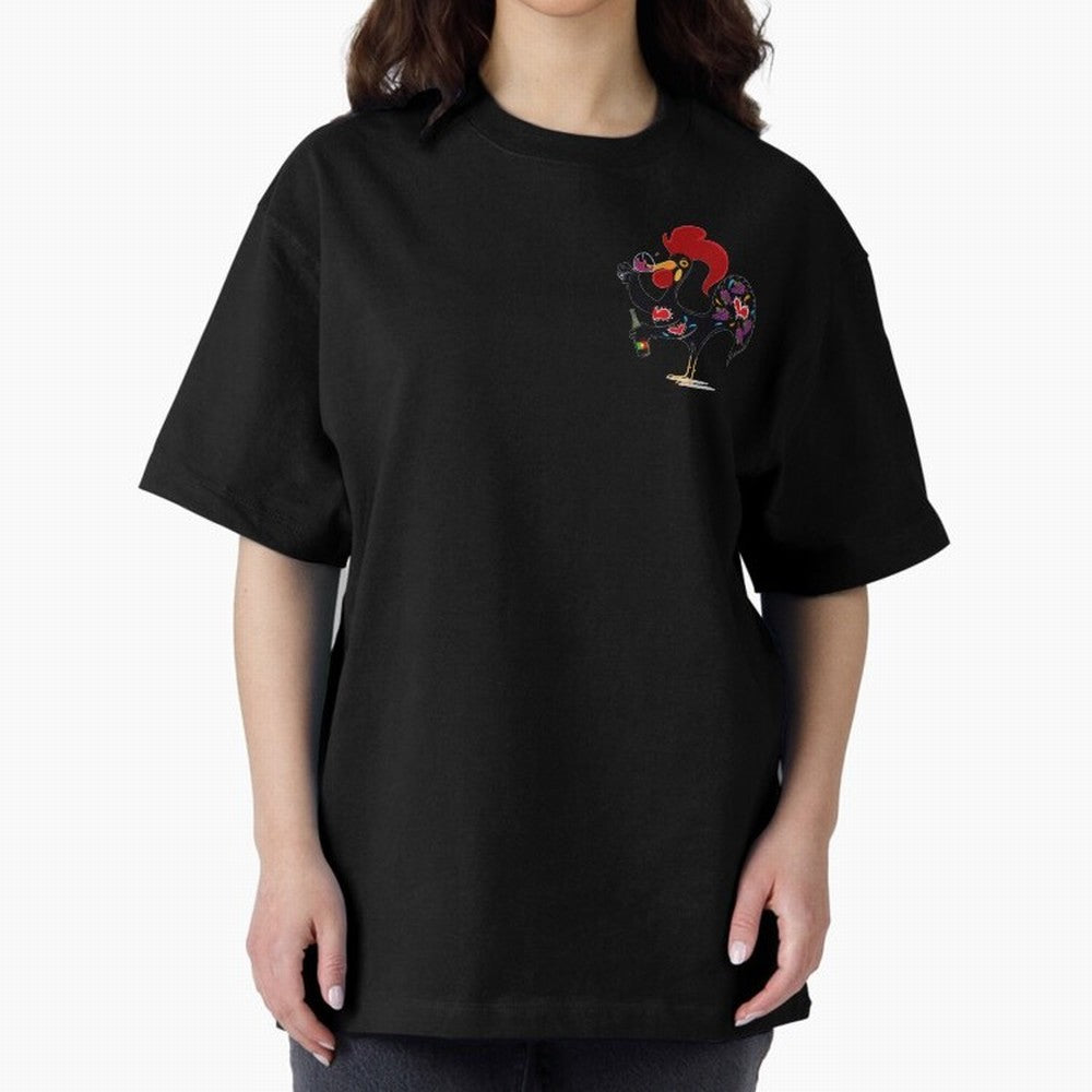 Portuguese Rooster Drinking Wine Oversized T-Shirt Build Global Football Passion for FIFA World Cup 2026 USA Canada Mexico, with Haaland and Mbappe, Argentina and Brazil, Game Day Rituals, Football Legends, Country Pride and the Road to the Final;
