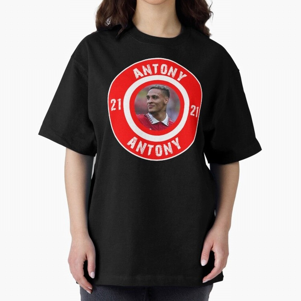 Antony Oversized T-Shirt Support Iconic Players in Global Football Passion for FIFA World Cup 2026 Group Stage, Driven by Neymar, England, Champion Mindset, Group Stage Buzz, Knockout Tension and Passionate Fan Culture; Created for Match Day