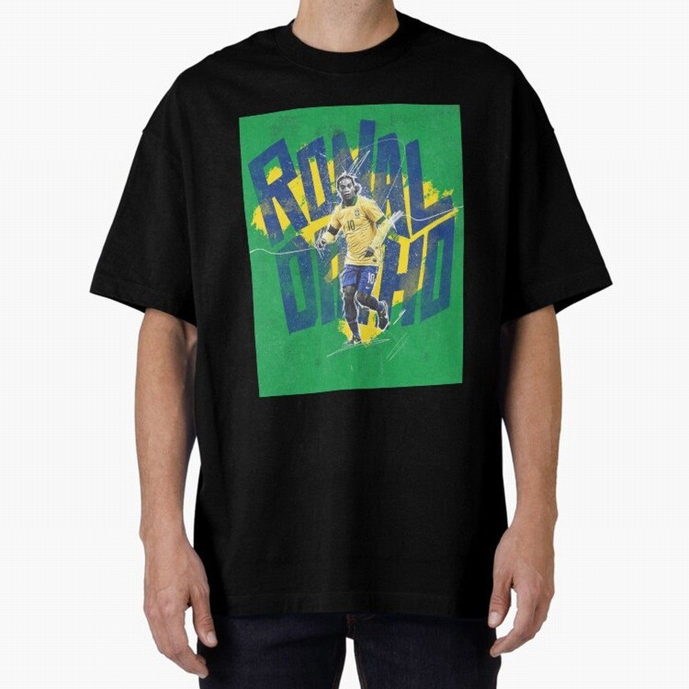 Wallpaper Ronaldinho Art Oversized T-Shirt Remember Iconic Moments from Global Football Passion for FIFA World Cup 2026, Centered on Messi, Neymar and Mbappe, Brazil, Portugal and Argentina, Supporter Pride, Iconic Celebrations, Legendary Names and